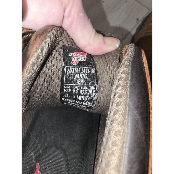 Red Wing 6692 Truhiker Safety Toe Work Boots Men's Size 10.5D Distressed - Picture 5 of 10